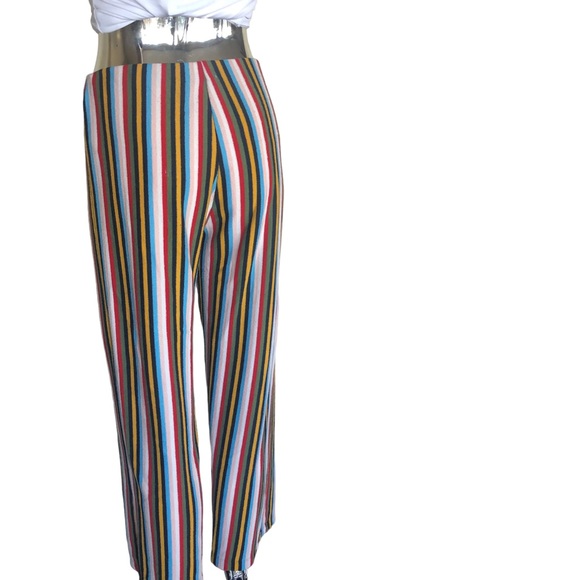 Multicolor Striped Wide Leg Pants Size S - Picture 7 of 7